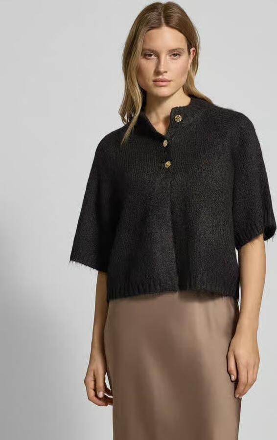 NEO NOIR Dames Truien & Vesten Benuta Fluffy Knit Cardigan Antraciet - Foto 6
