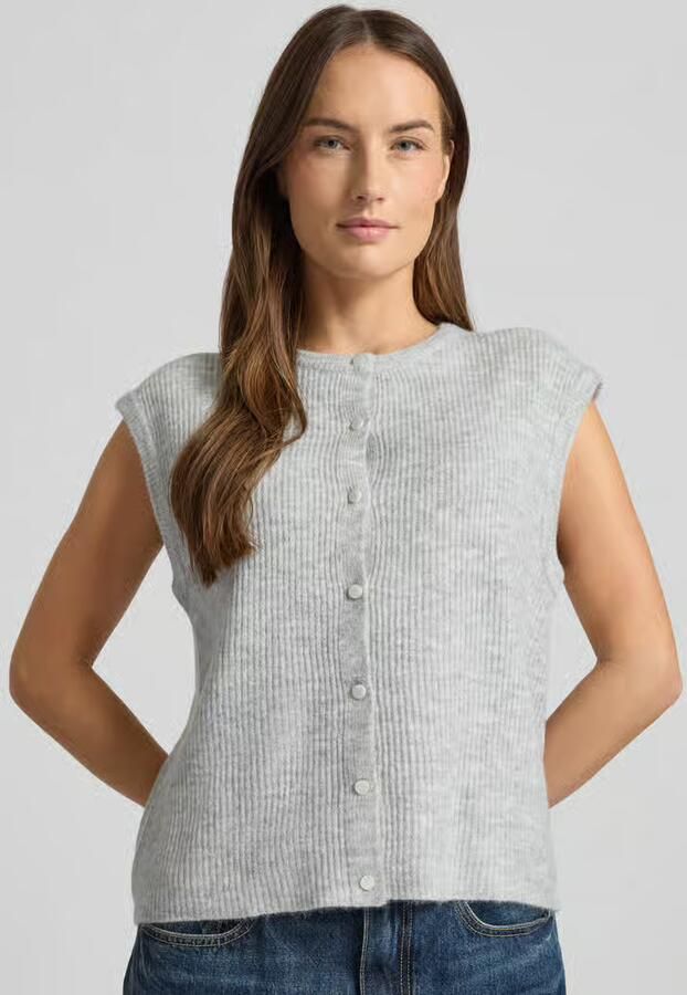 NEO NOIR Loose fit mouwloos vest met knoopsluiting model 'Everest' - Foto 2