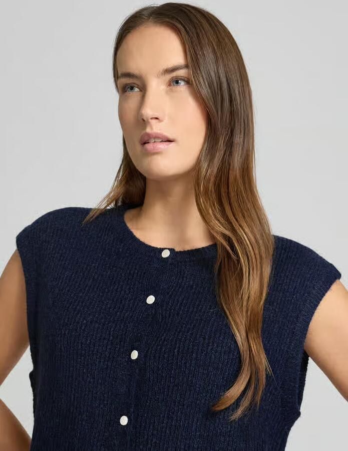 NEO NOIR Loose fit mouwloos vest met knoopsluiting model 'Everest' - Foto 2