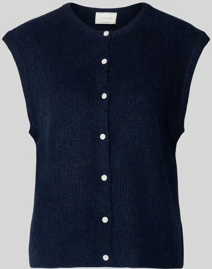 NEO NOIR Loose fit mouwloos vest met knoopsluiting model 'Everest'