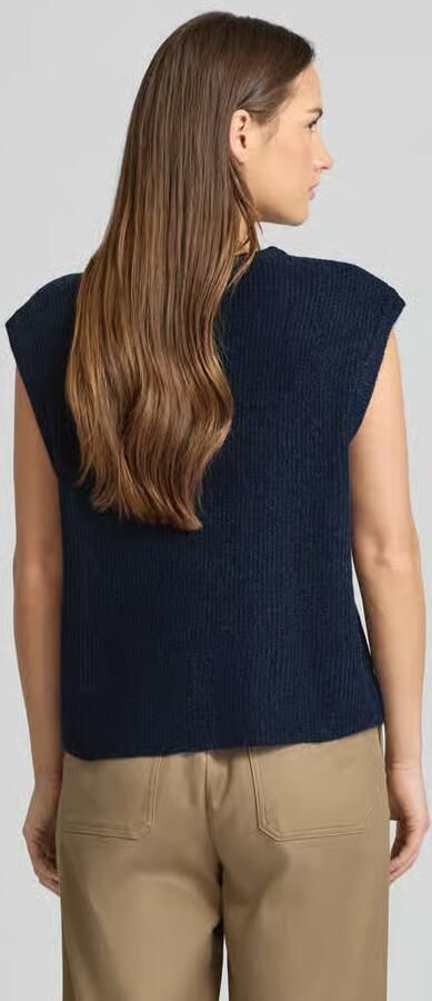 NEO NOIR Loose fit mouwloos vest met knoopsluiting Model 'Everest'