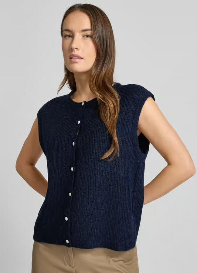 NEO NOIR Loose fit mouwloos vest met knoopsluiting Model 'Everest' - Foto 4