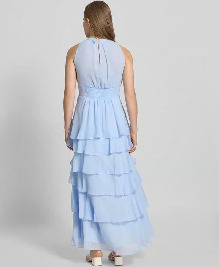 NEO NOIR Maxi-jurk in laagjeslook model 'MARLI SOLID CHIFFON DRESS'