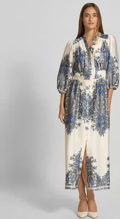 NEO NOIR Maxi-jurk met pofmouwen model 'STELLAR PAISLEY BORDER' - Foto 2