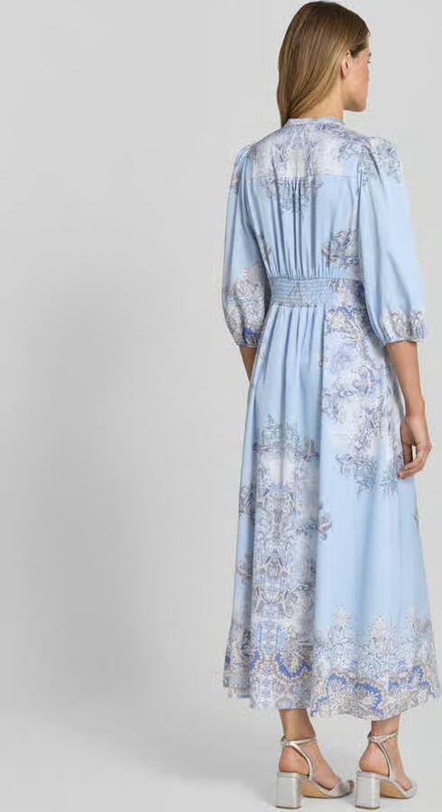 NEO NOIR Maxi-jurk met V-hals en 3 4-mouw model 'Stellar Artist'