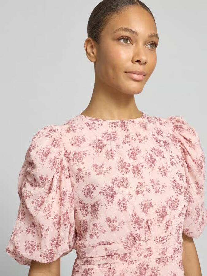 NEO NOIR Maxi-jurk van chiffon met pofmouwen model 'A-lijn'
