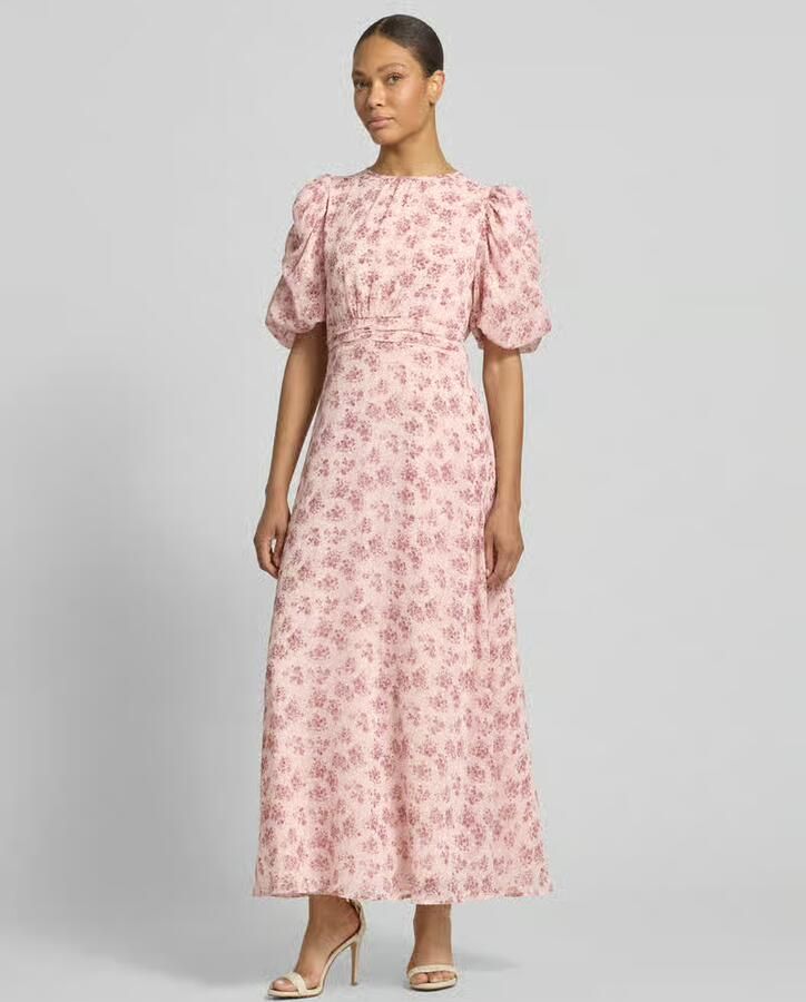 NEO NOIR Maxi-jurk van chiffon met pofmouwen model 'A-lijn' - Foto 3