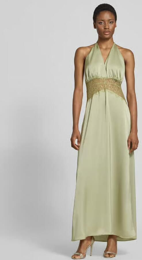 NEO NOIR Maxi-jurk van satijn met tailleband van kant model 'Jasine' - Foto 3
