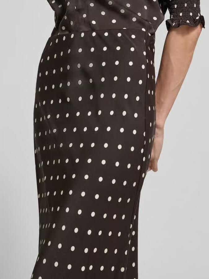 NEO NOIR Maxirok van satijn in all-over look model 'VISO DOT'