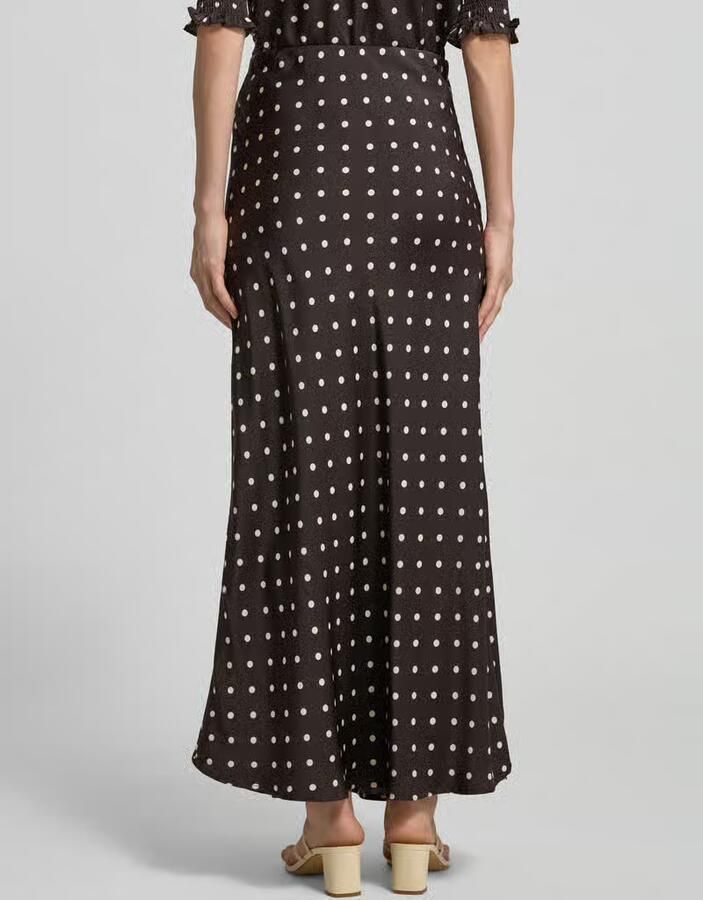 NEO NOIR Maxirok van satijn in all-over look model 'VISO DOT' - Foto 2