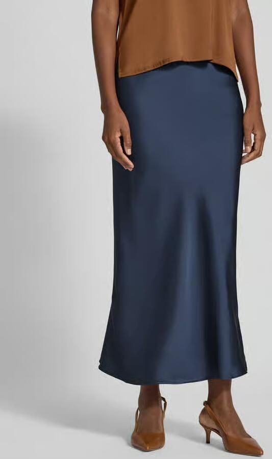 NEO NOIR Midnight Blue Sateen Rok Flatterende Pasvorm Blue Dames - Foto 2