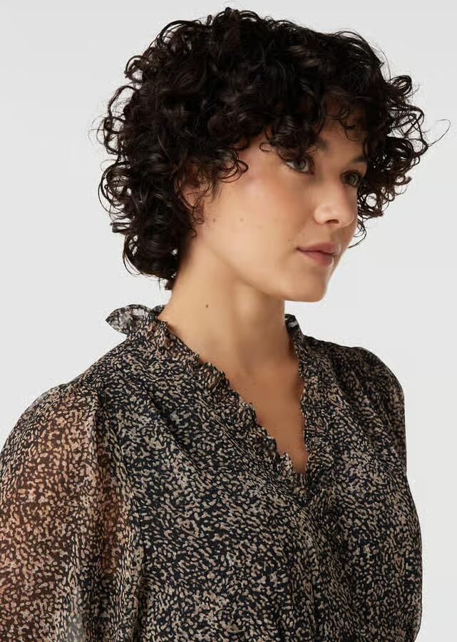 NEO NOIR Midi-jurk met doorknoopsluiting model 'Nimes'