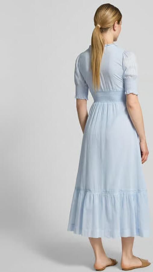 NEO NOIR midi-jurk met ruches en gehaakt kant model 'Alvina' - Foto 2