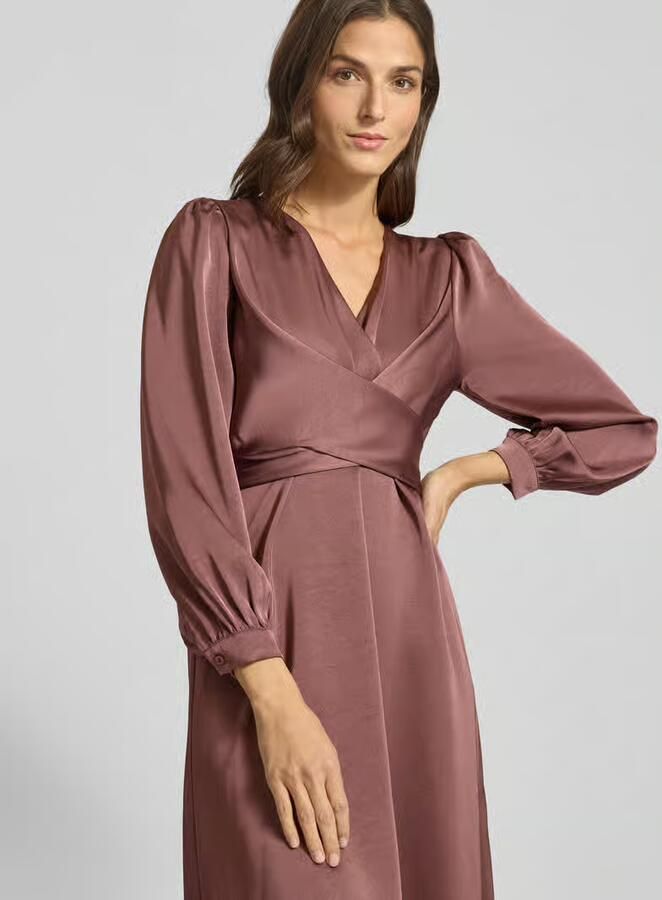 NEO NOIR Midi-jurk met V-hals model 'RIMINI'