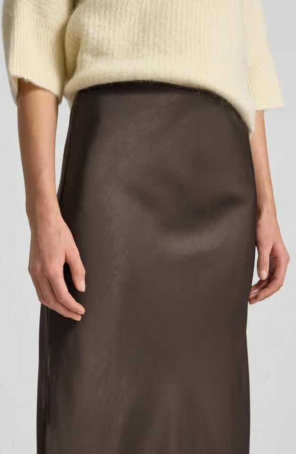 NEO NOIR Midirok van satijn met elastische band model 'URA' - Foto 2