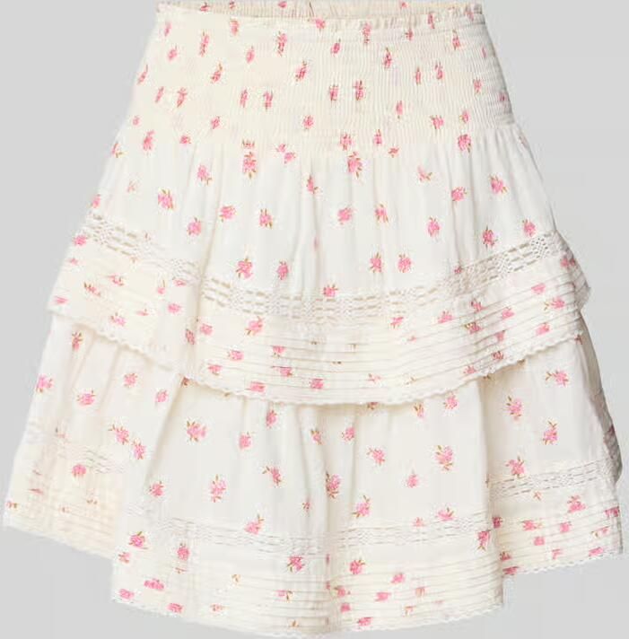 NEO NOIR Minirok met smokdetails model 'Kenia Fleurie'