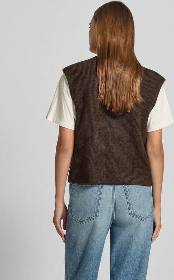 NEO NOIR Dames Truien & Vesten Everest Knit Vest Bruin - Foto 5
