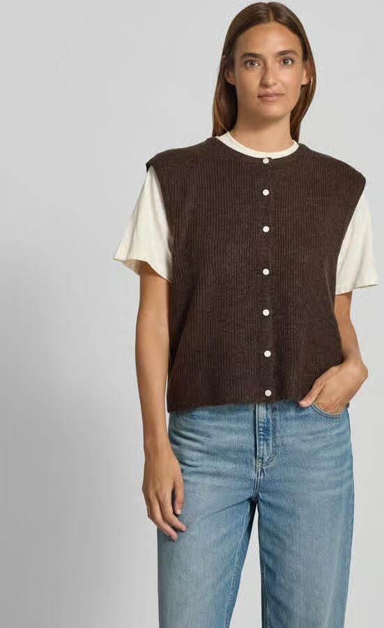 NEO NOIR Dames Truien & Vesten Everest Knit Vest Bruin - Foto 6