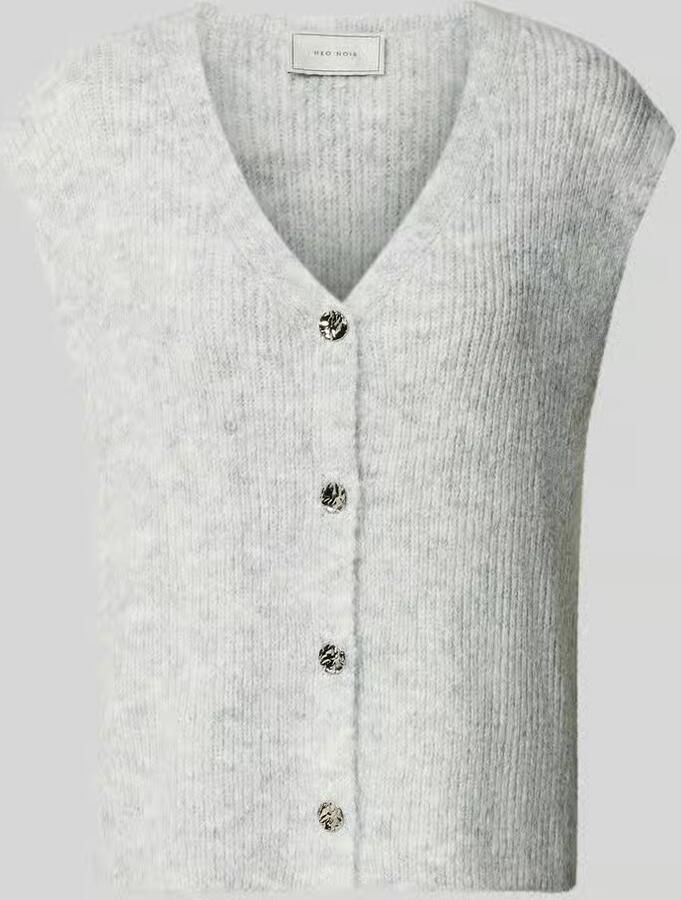 NEO NOIR Mouwloos vest met v-hals model 'Xandra'