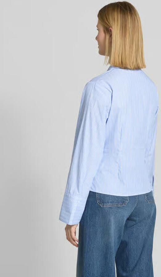 NEO NOIR Overhemdblouse met sportmanchetten en kentkraag