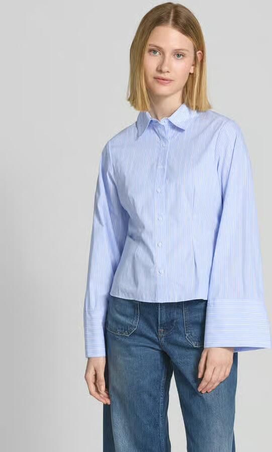 NEO NOIR Overhemdblouse met sportmanchetten en kentkraag - Foto 2
