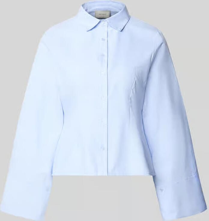 NEO NOIR oversized fit overhemdblouse van katoenmix met sierstiksels