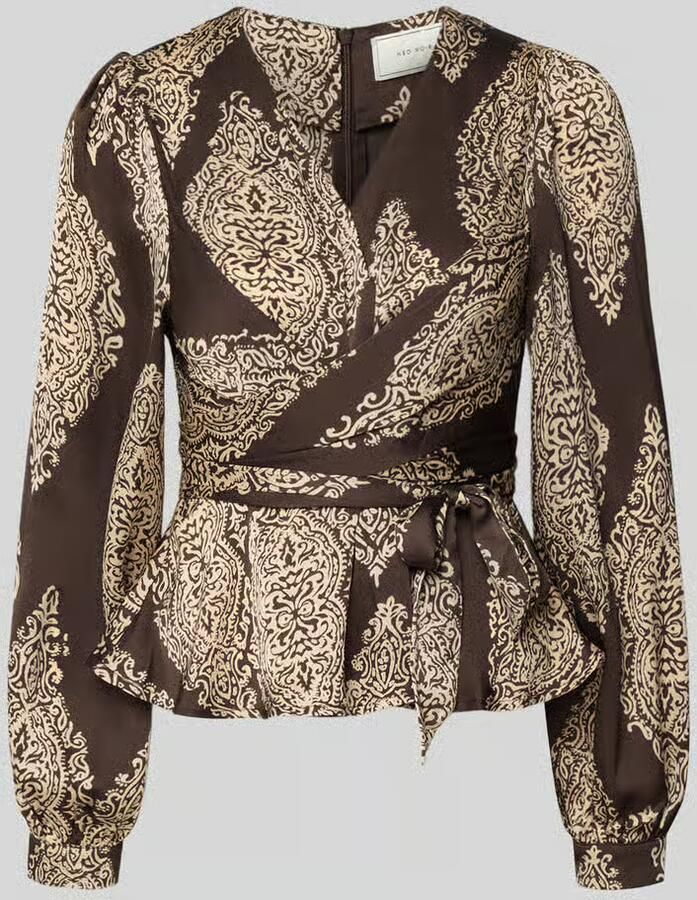 NEO NOIR Regular fit blouse met all-over paisleydessin Model 'Rista'
