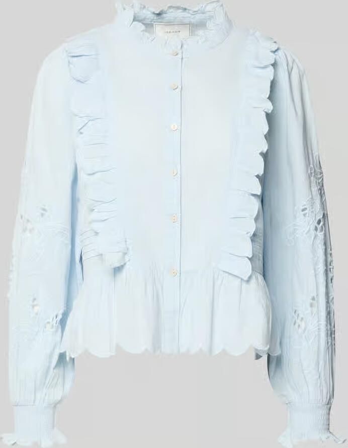 NEO NOIR regular fit blouse met lange mouwen met ruches model 'Petrine' - Foto 2