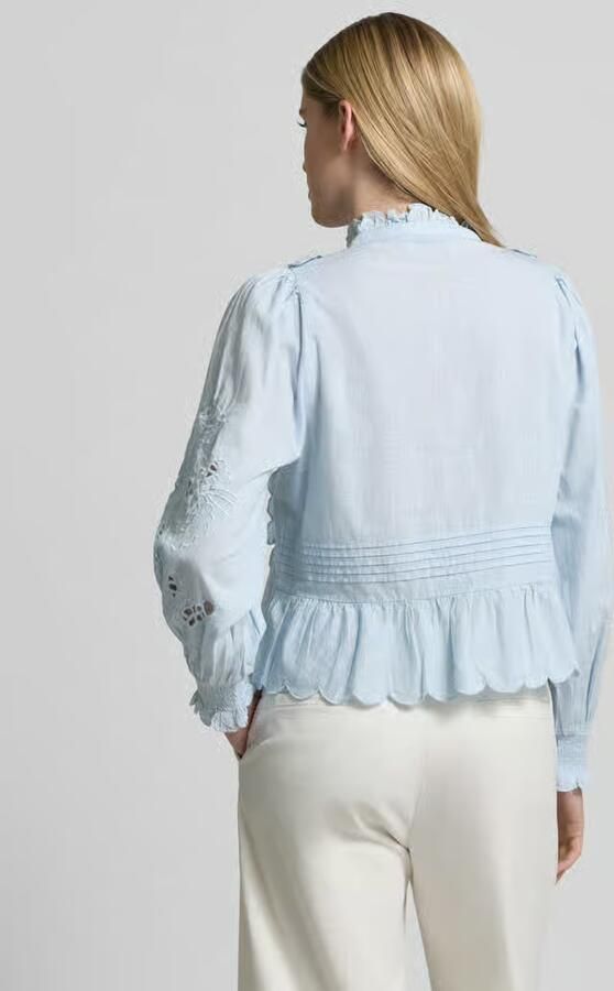 NEO NOIR regular fit blouse met lange mouwen met ruches model 'Petrine'