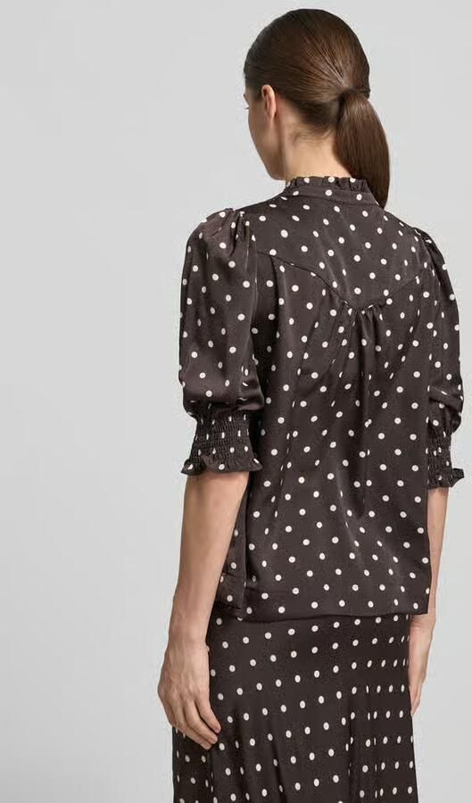 NEO NOIR regular fit blouse met opstaande kraag model 'Diana'