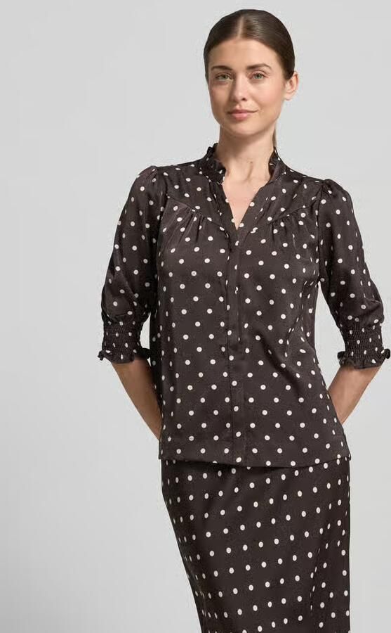 NEO NOIR regular fit blouse met opstaande kraag model 'Diana' - Foto 4