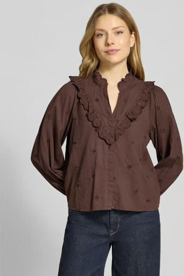 NEO NOIR Regular fit blouse met ruches model 'Degas' - Foto 2