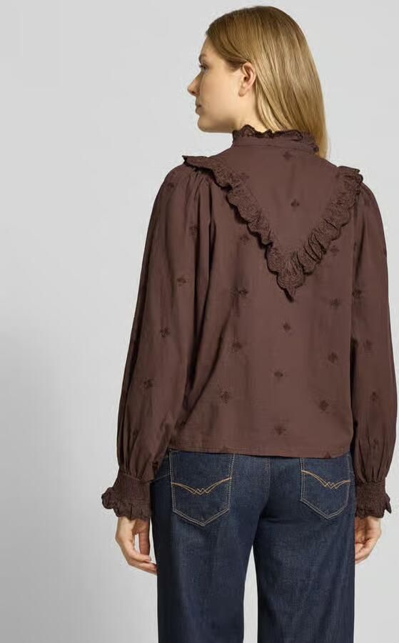 NEO NOIR Regular fit blouse met ruches model 'Degas'