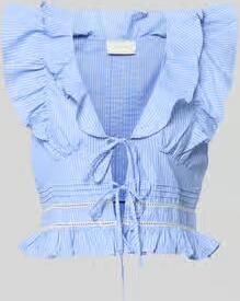 NEO NOIR regular fit blouse met ruches model 'Jolia'