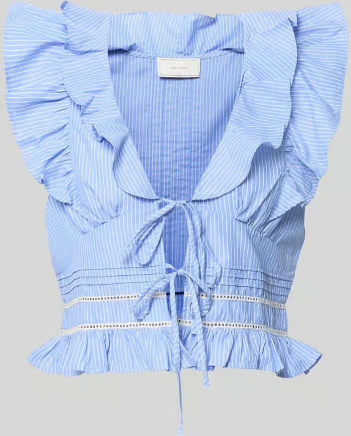 NEO NOIR regular fit blouse met ruches model 'Jolia'