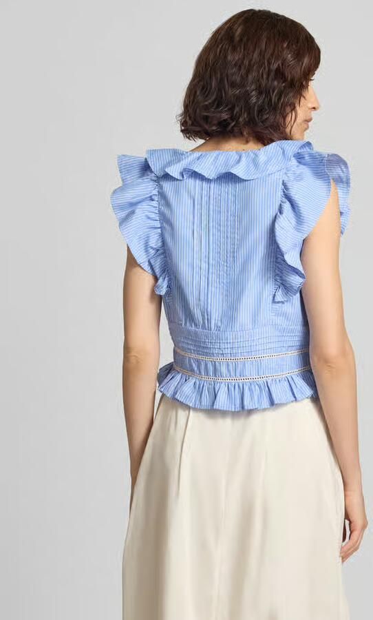 NEO NOIR regular fit blouse met ruches model 'Jolia' - Foto 3