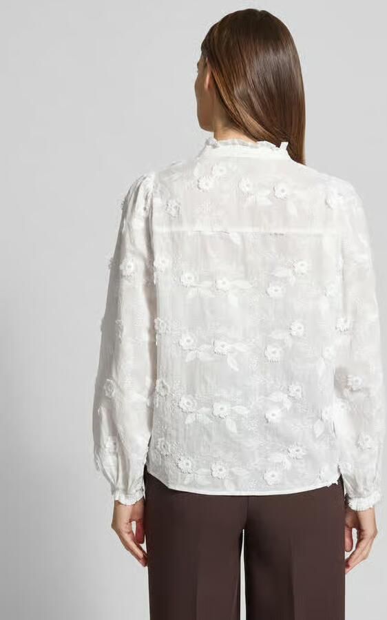 NEO NOIR Regular fit blouse met stitchings en opstaande kraag model 'Oda Deco' - Foto 3