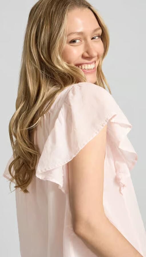 NEO NOIR regular fit blouse mi met ruches model 'Vinsa'