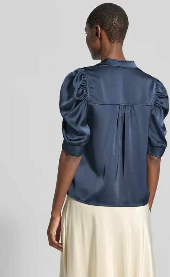 NEO NOIR Regular fit blouse van satijn met pofmouwen model 'Roella' - Foto 7