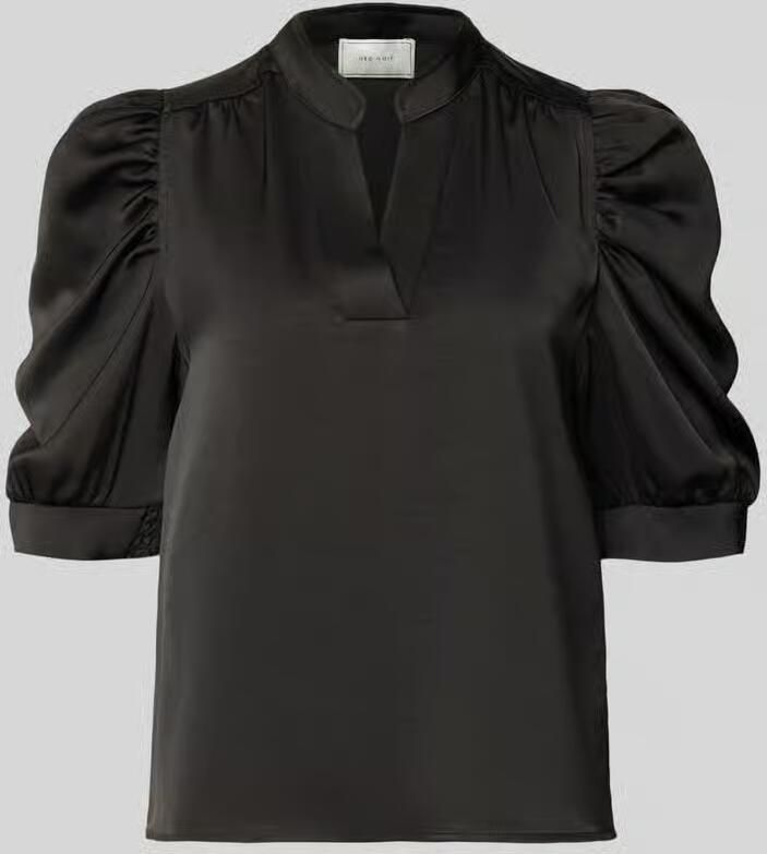 NEO NOIR Regular fit blouse van satijn met pofmouwen model 'Roella' - Foto 5