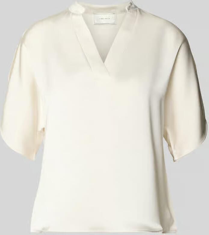 NEO NOIR regular fit blouse van satijn met V-hals model 'Anelle' - Foto 2