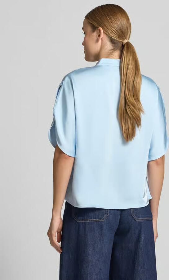 NEO NOIR regular fit blouse van satijn met V-hals model 'Anelle'