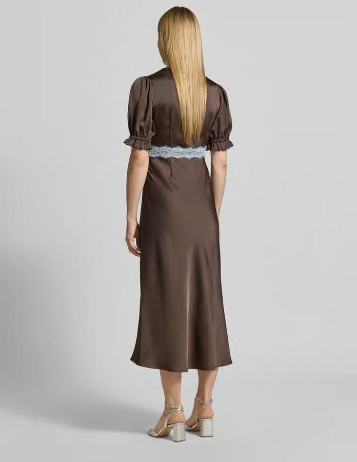 NEO NOIR regular fit midi-jurk met kant model 'Vipe' - Foto 2