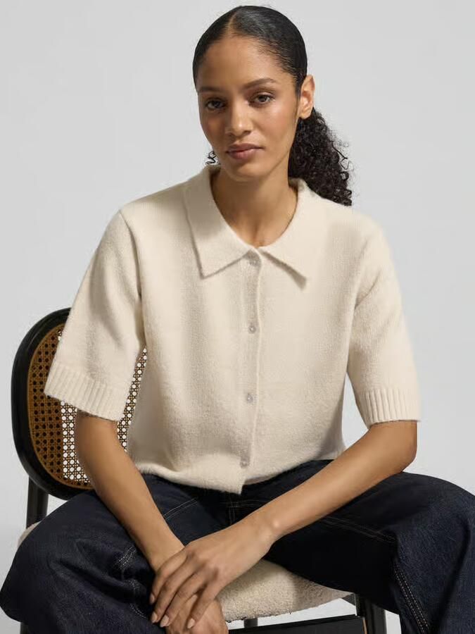 NEO NOIR Regular fit overhemdblouse met wol Model 'Cunna'