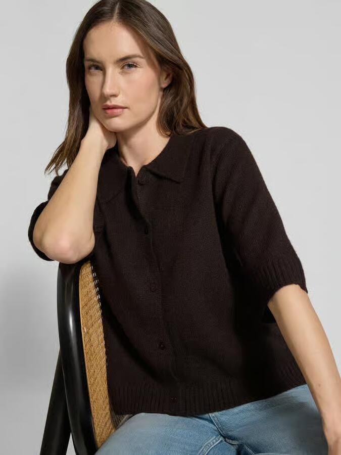NEO NOIR Regular fit overhemdblouse met wol Model 'Cunna'