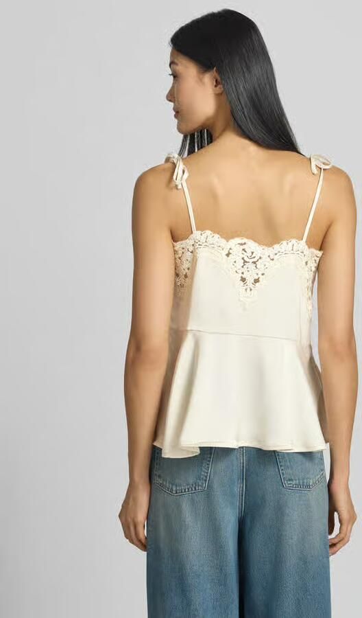 NEO NOIR Regular fit top met kant model 'Kaela'