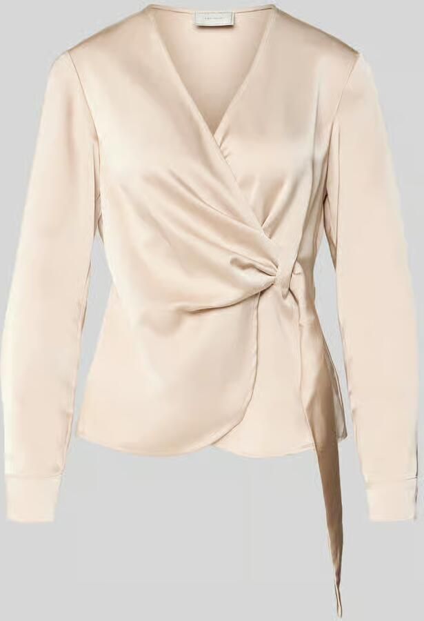 NEO NOIR Regular fit wikkelblouse van satijn model 'Petris' - Foto 2