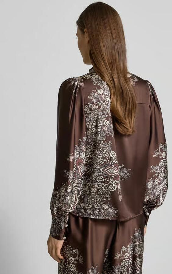 NEO NOIR Relaxed fit blouse met all-over paisleyprint model 'Massima'