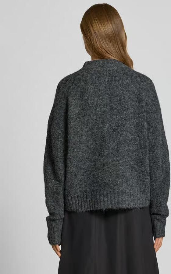 NEO NOIR Dames Truien & Vesten Taura Fluffy Knit Cardigan Donkergrijs - Foto 5