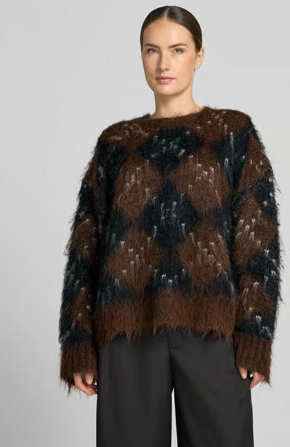 NEO NOIR relaxed fit gebreide pullover van wolmix - Foto 2